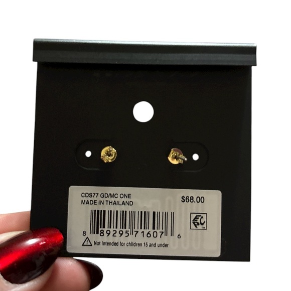 Coach Gold Heart Stud Earrings - Picture 3 of 3